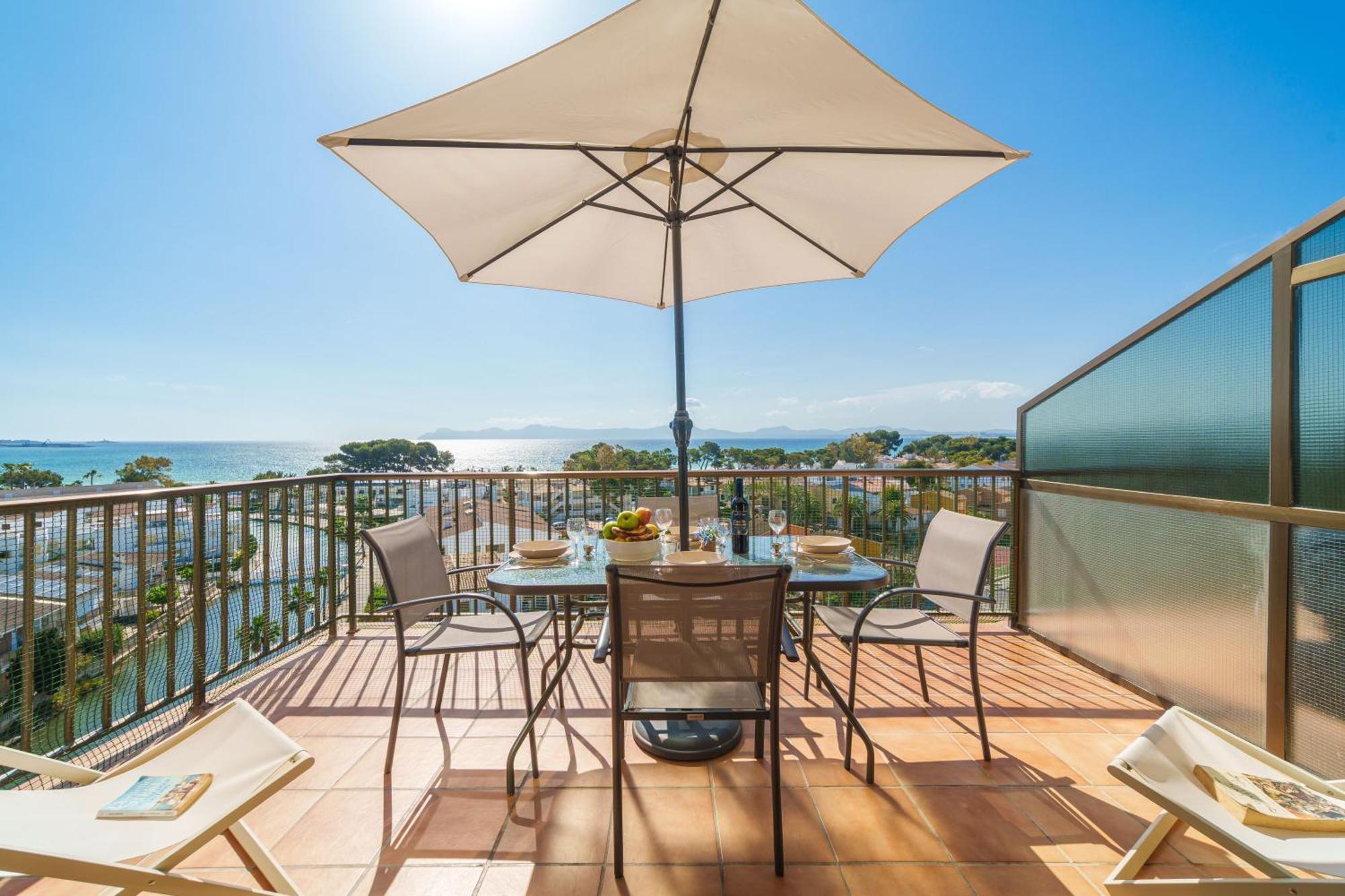 Apartment The Shell Ii, Beach Views And Pool 알쿠디아 외부 사진